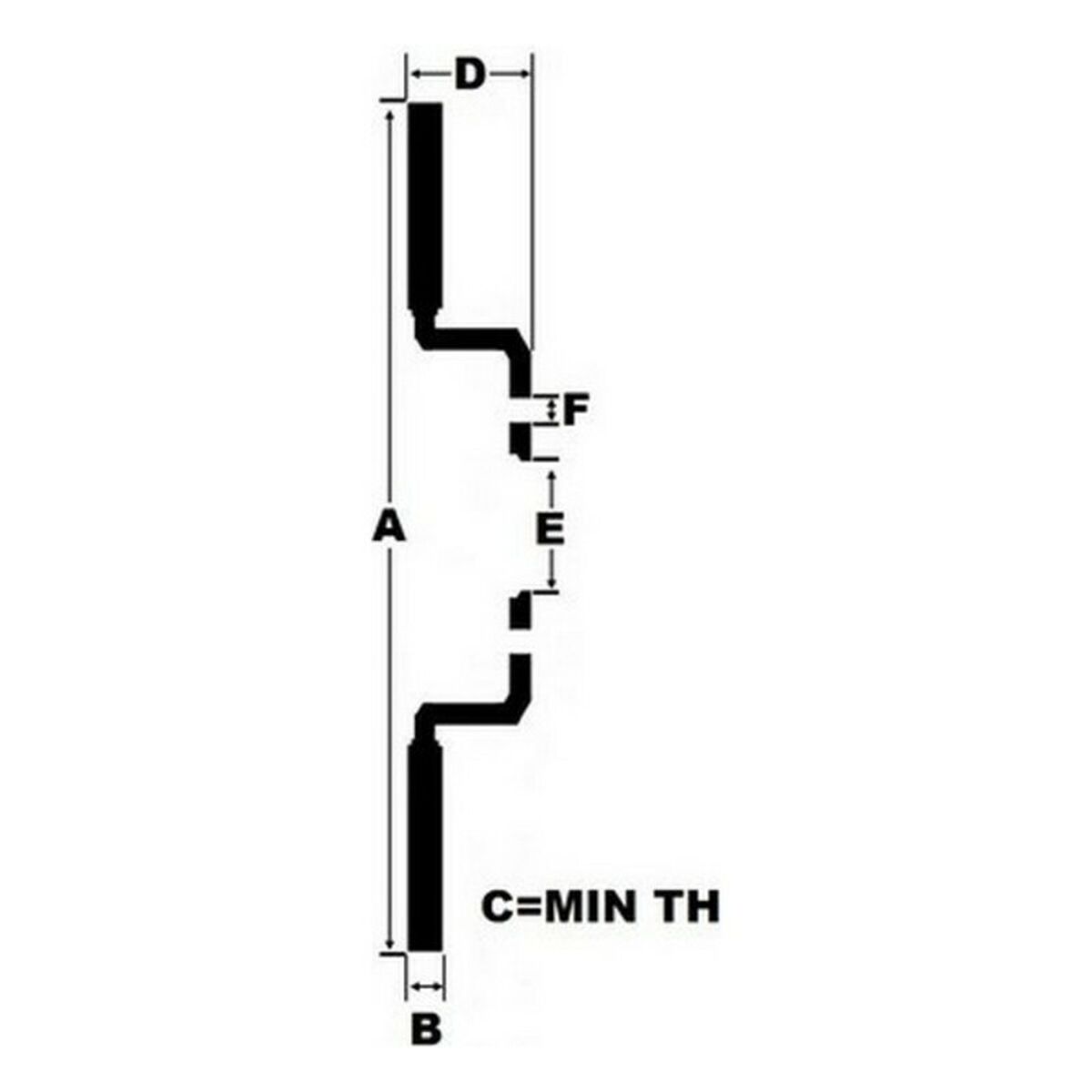 Bromsskivor Black Diamond 6KBD1754G6 Ventilerad Bakre 6 Ränder - 2
