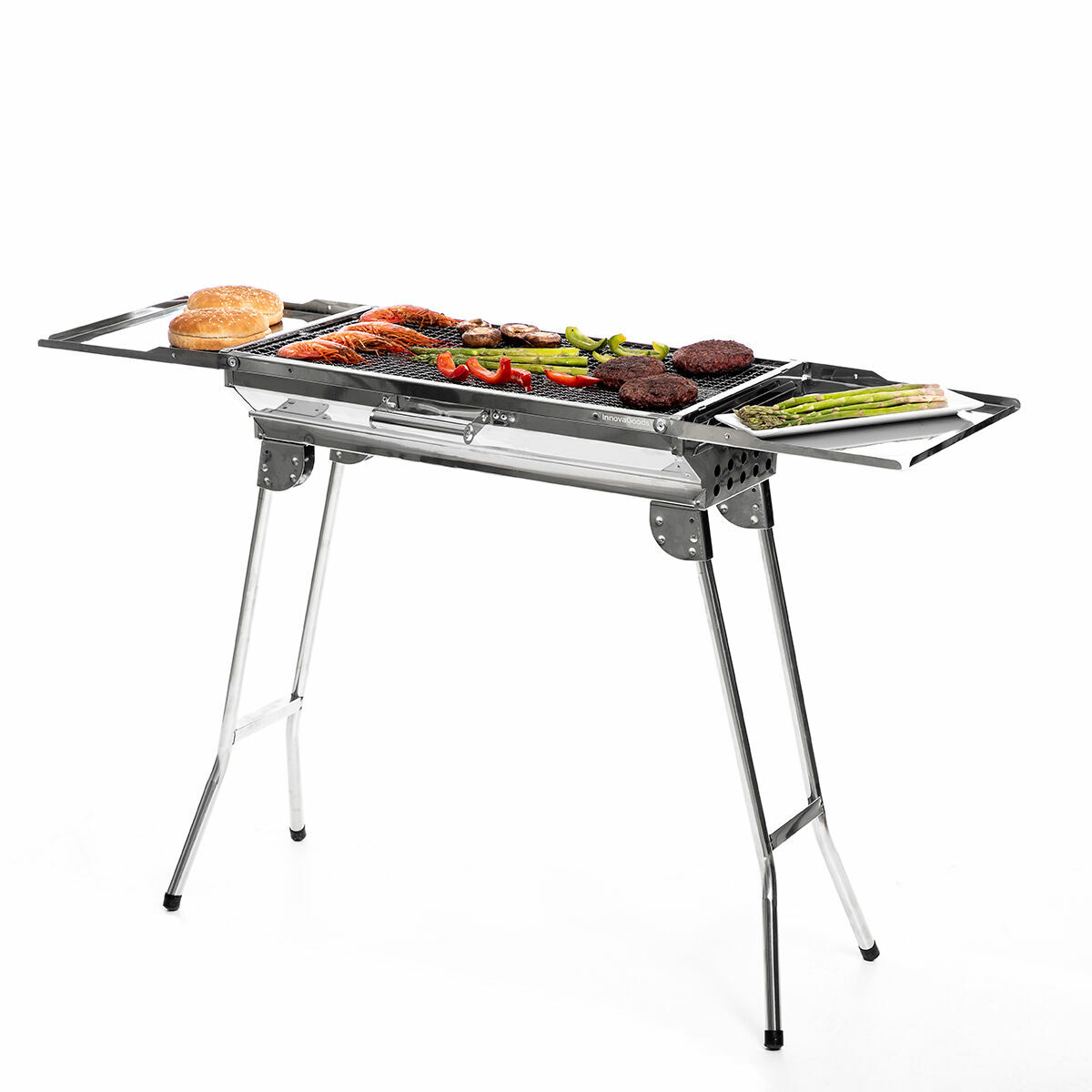 Hopfällbar Kolgrill i Rostfritt Stål ExelQ InnovaGoods Rostfritt stål (Renoverade B)