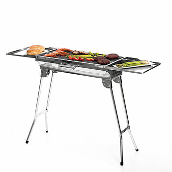 Hopfällbar Kolgrill i Rostfritt Stål ExelQ InnovaGoods Rostfritt stål (Renoverade B)