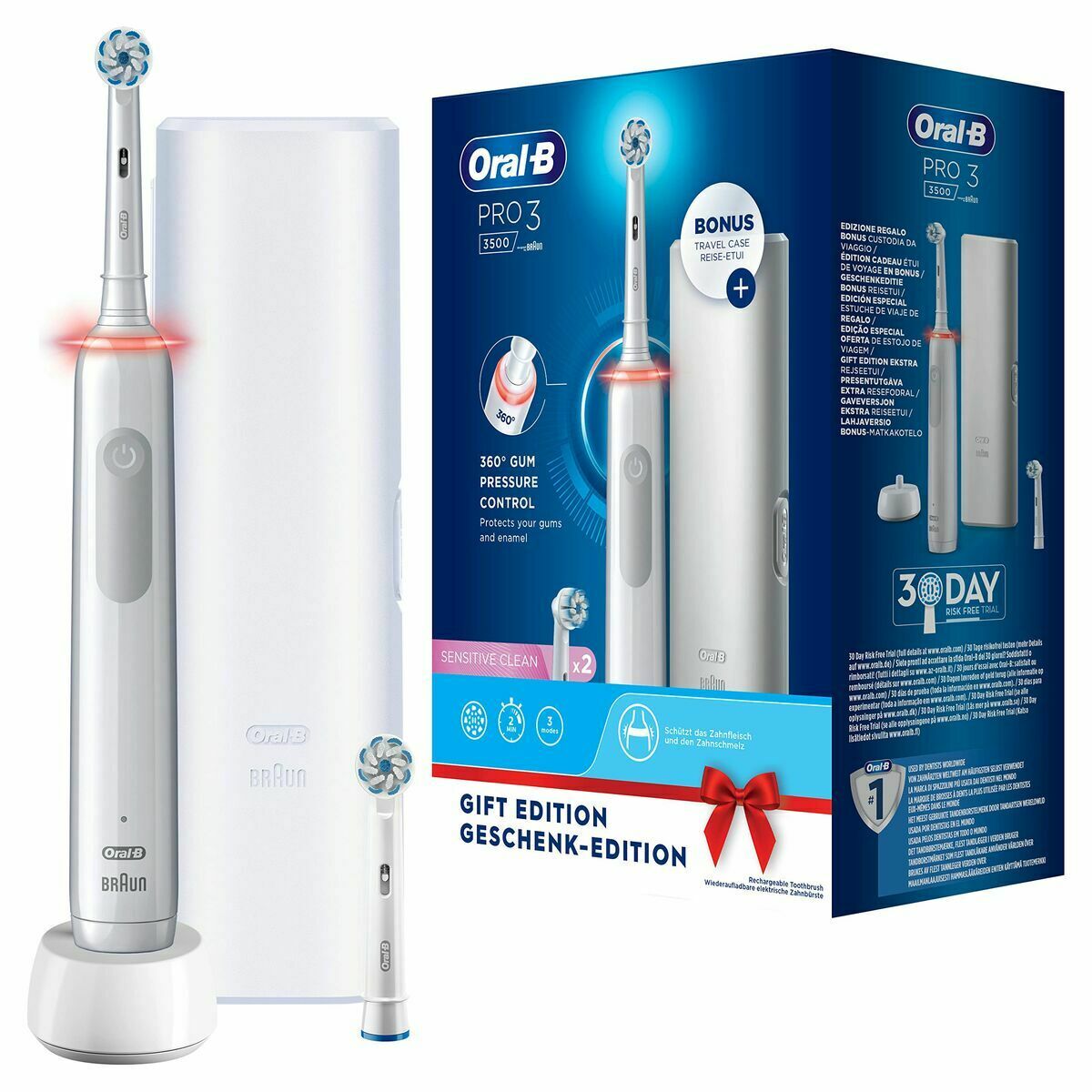 Elektrisk Tandborste Oral-B 3500 Vit (1)