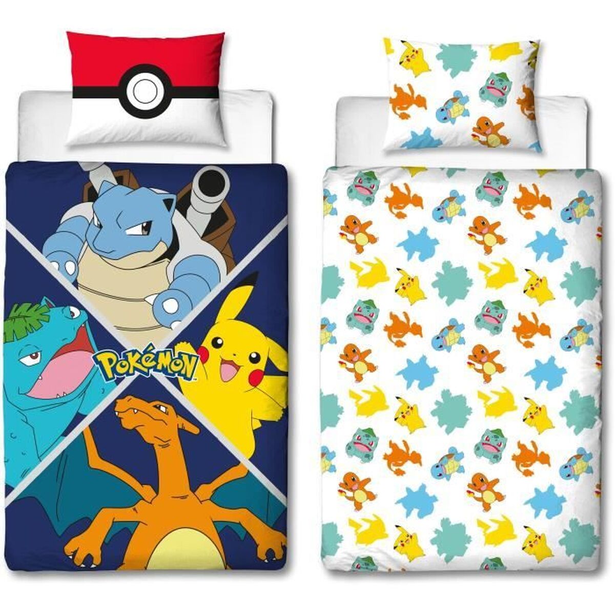 Täckslagsset Pokémon 25 x 4 x 30 cm Multicolour Säng 140 2 Delar