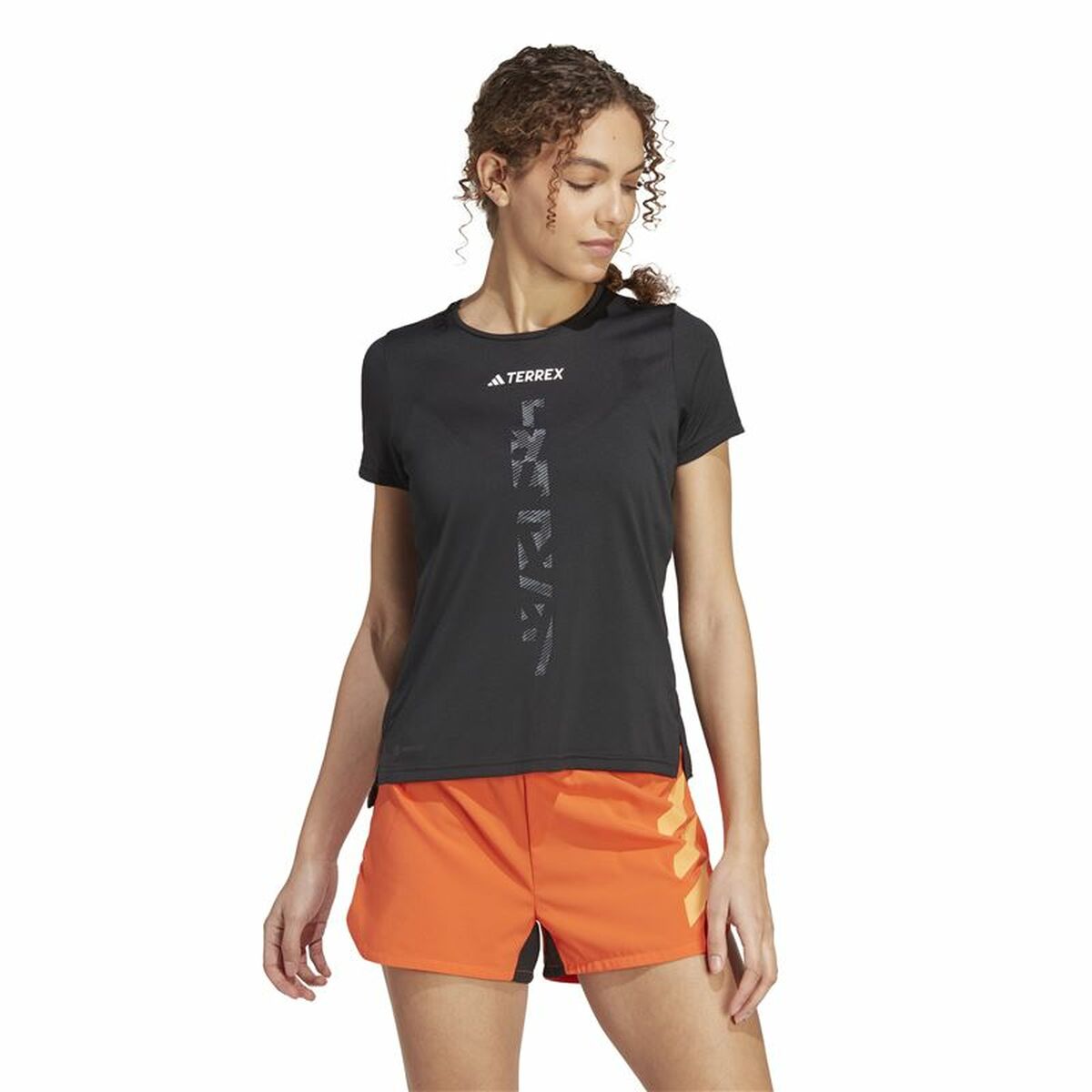 T-shirt med kortärm Dam Adidas Agr Shirt Svart - 2