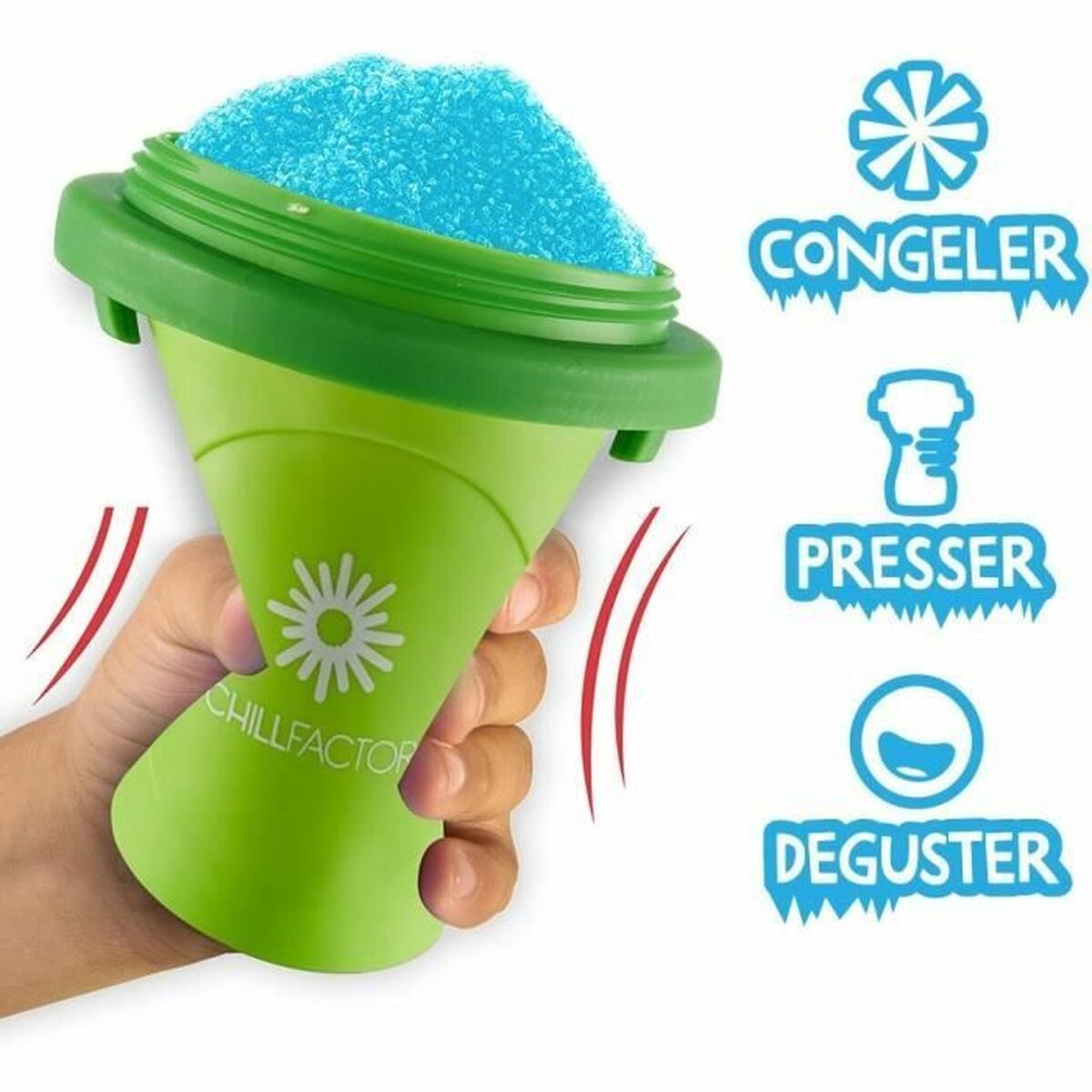 Kopp för att göra glass och slushie med recept Bandai Chillfactor Granita Mug Rose Plast - 3