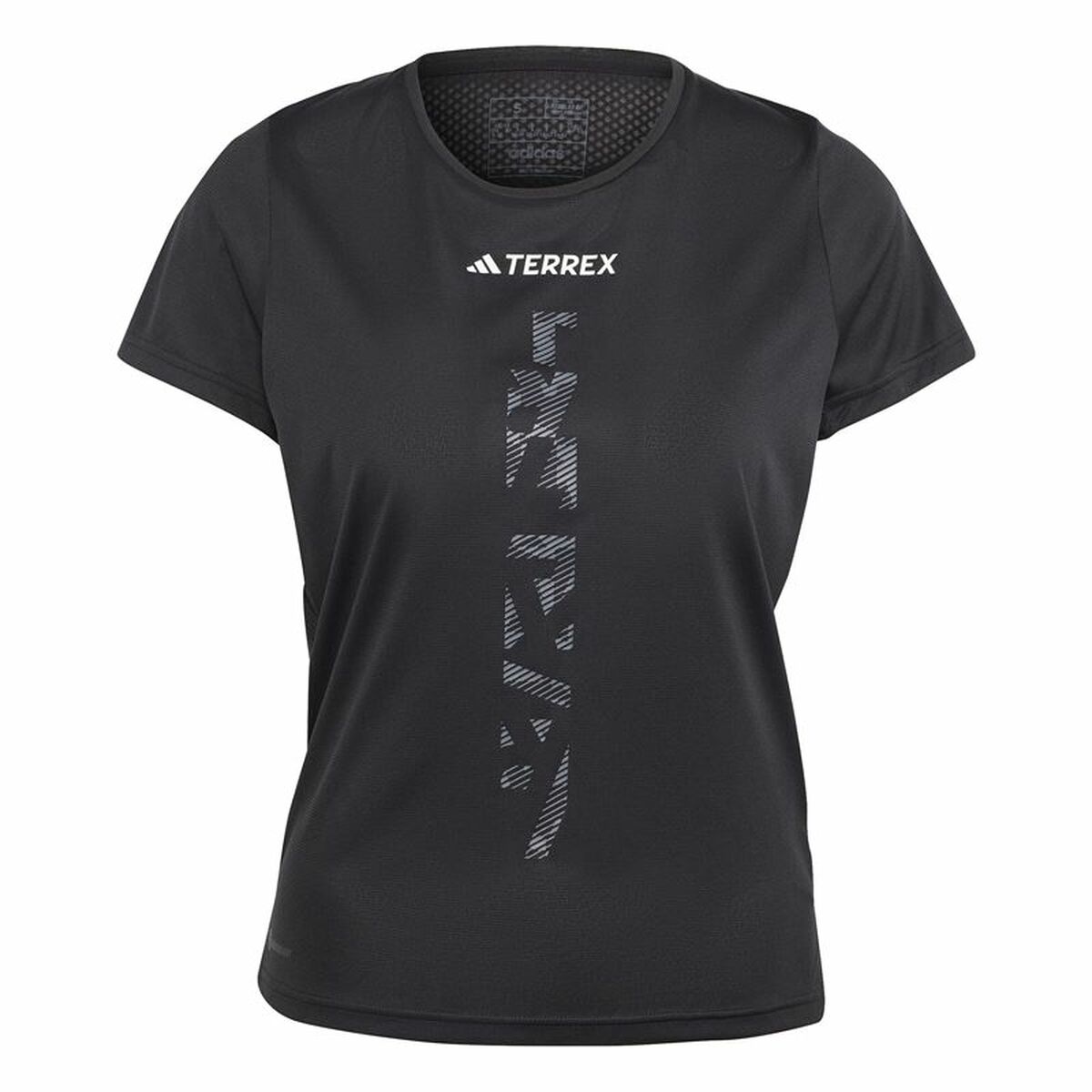 T-shirt med kortärm Dam Adidas Agr Shirt Svart