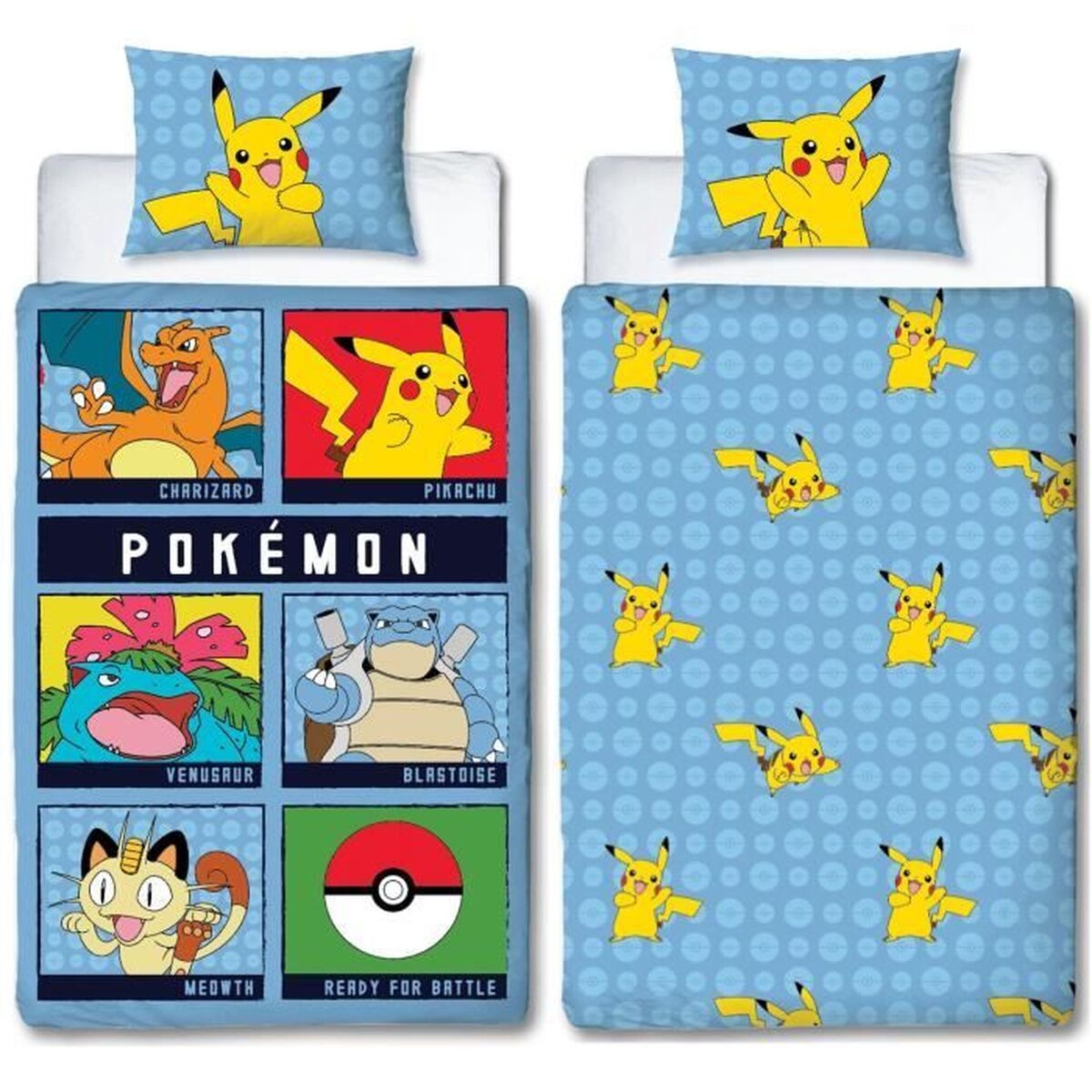Täckslagsset Pokémon Multicolour Säng 140 2 Delar
