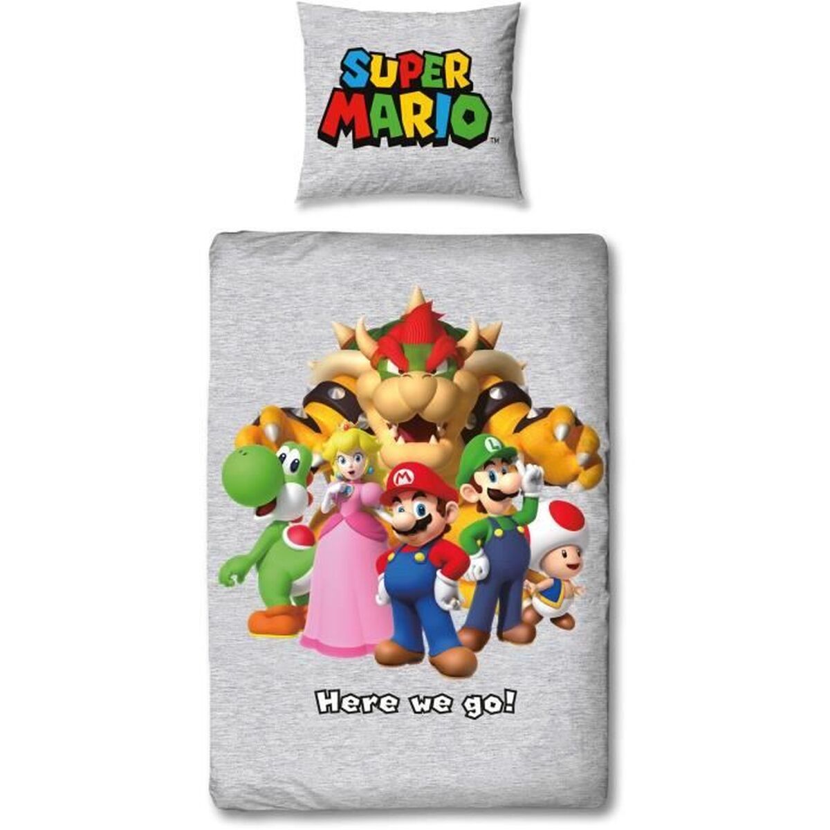 Täckslagsset Mario Bros Multicolour Säng 140 2 Delar