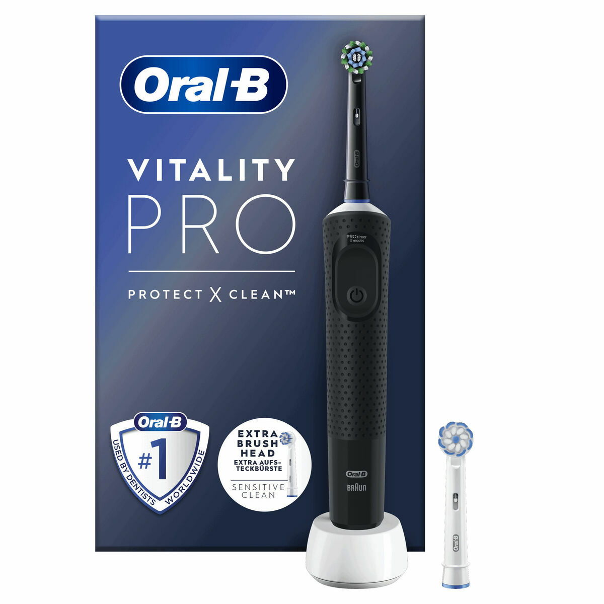 Elektrisk Tandborste Oral-B Vitality Pro Svart - 2
