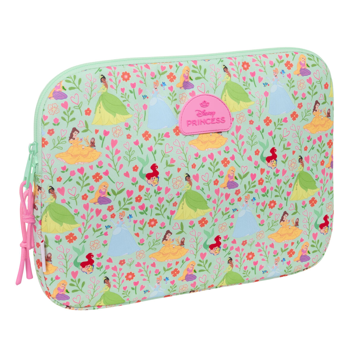 Laptopfodral Disney Princess Bloom Grön Rosa 15,6'' 39,5 x 27,5 x 3,5 cm