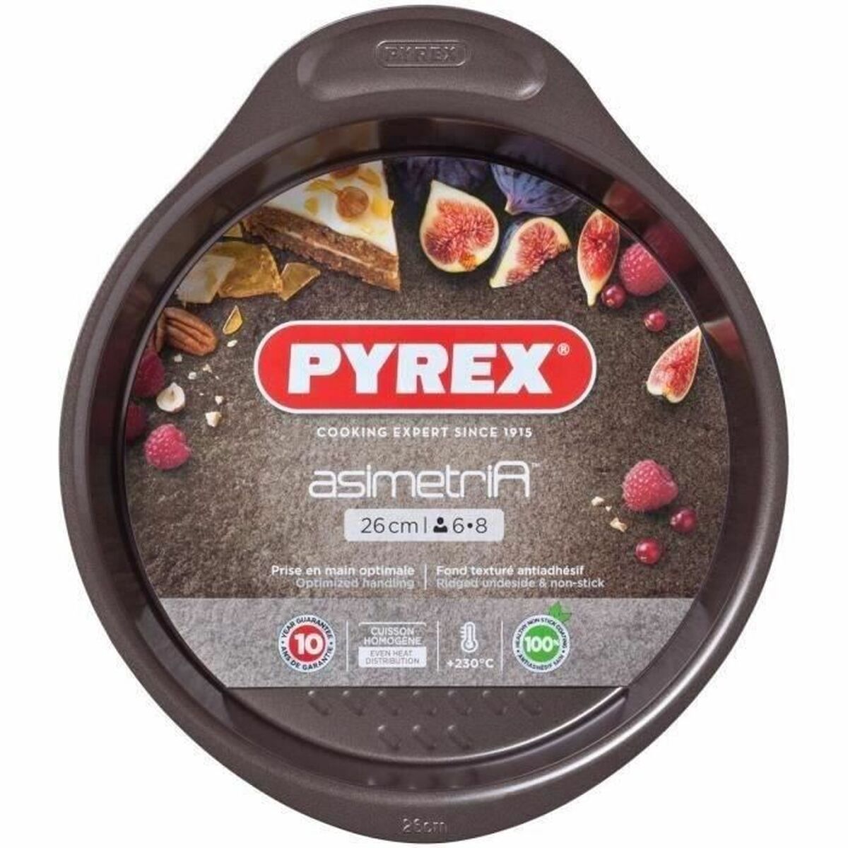 Kakform Pyrex Brun Svart Metall - 2