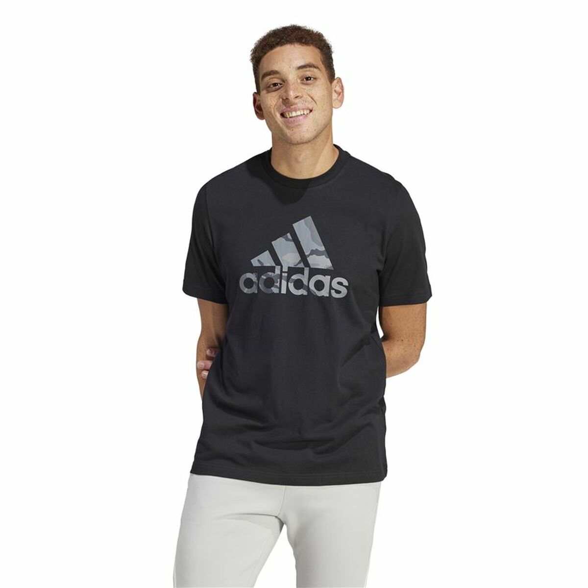 T-shirt med kortärm Herr Adidas Camo G 1 Svart - 2