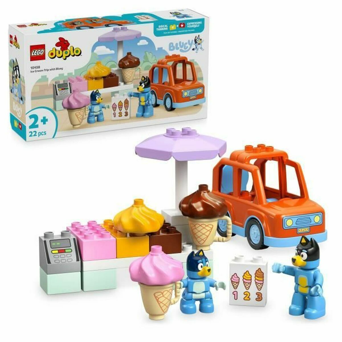Byggsats Lego Duplo 10458 Ice Cream Trip with Bluey 22 Delar