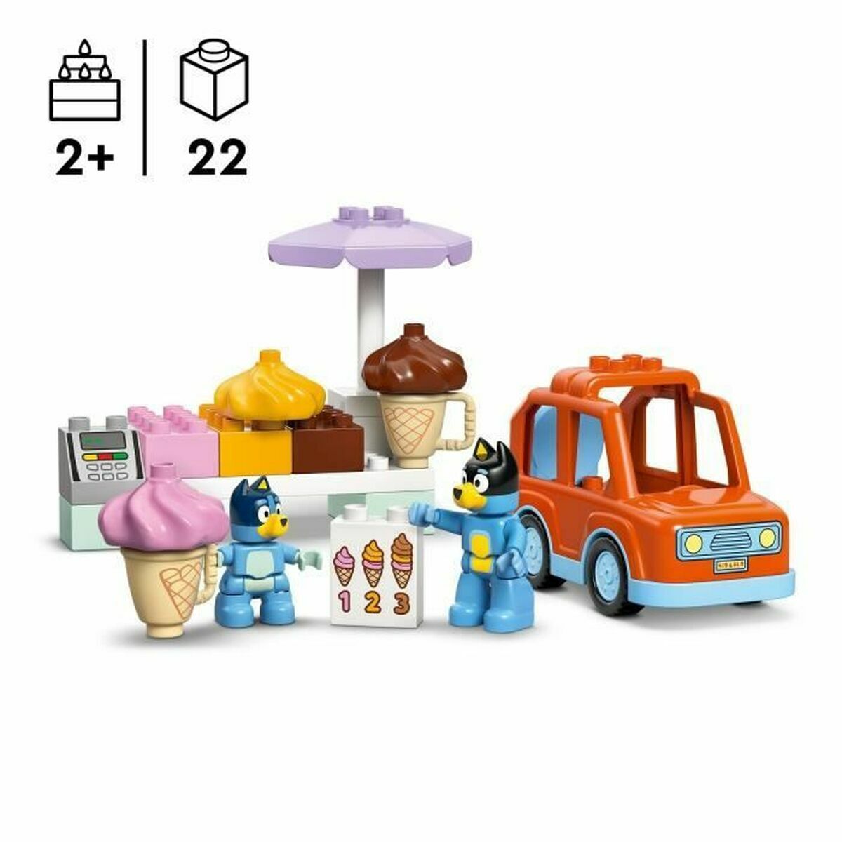 Byggsats Lego Duplo 10458 Ice Cream Trip with Bluey 22 Delar - 2