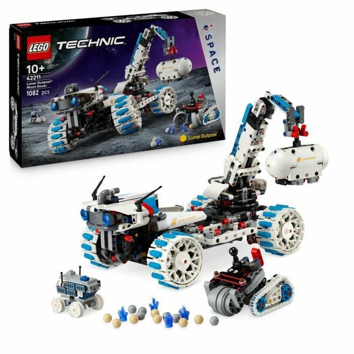 Byggsats Lego 42211 Lunar Outpost Moon Rover Space Vehicle 1082 Delar