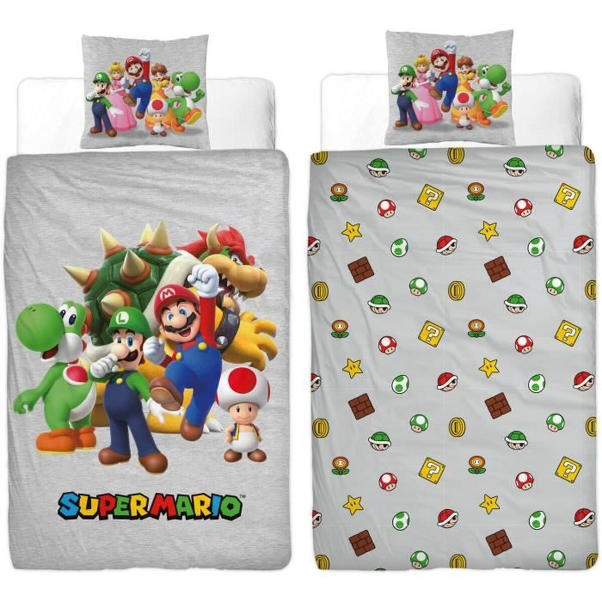 Täckslagsset Mario Bros Multicolour Säng 140 2 Delar