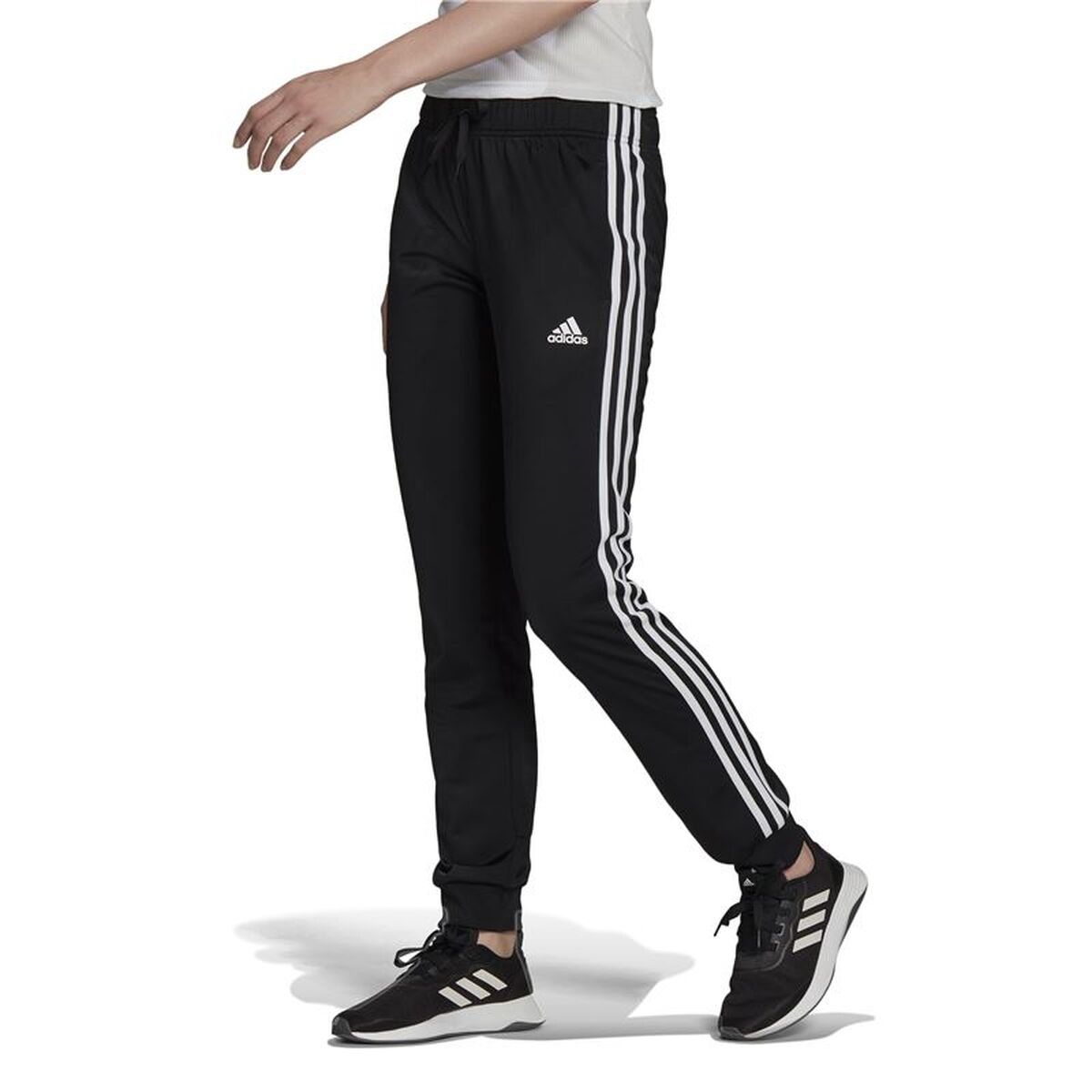 Långa träningsbyxor Adidas 3S Tp Tric Svart Kvinna - 2