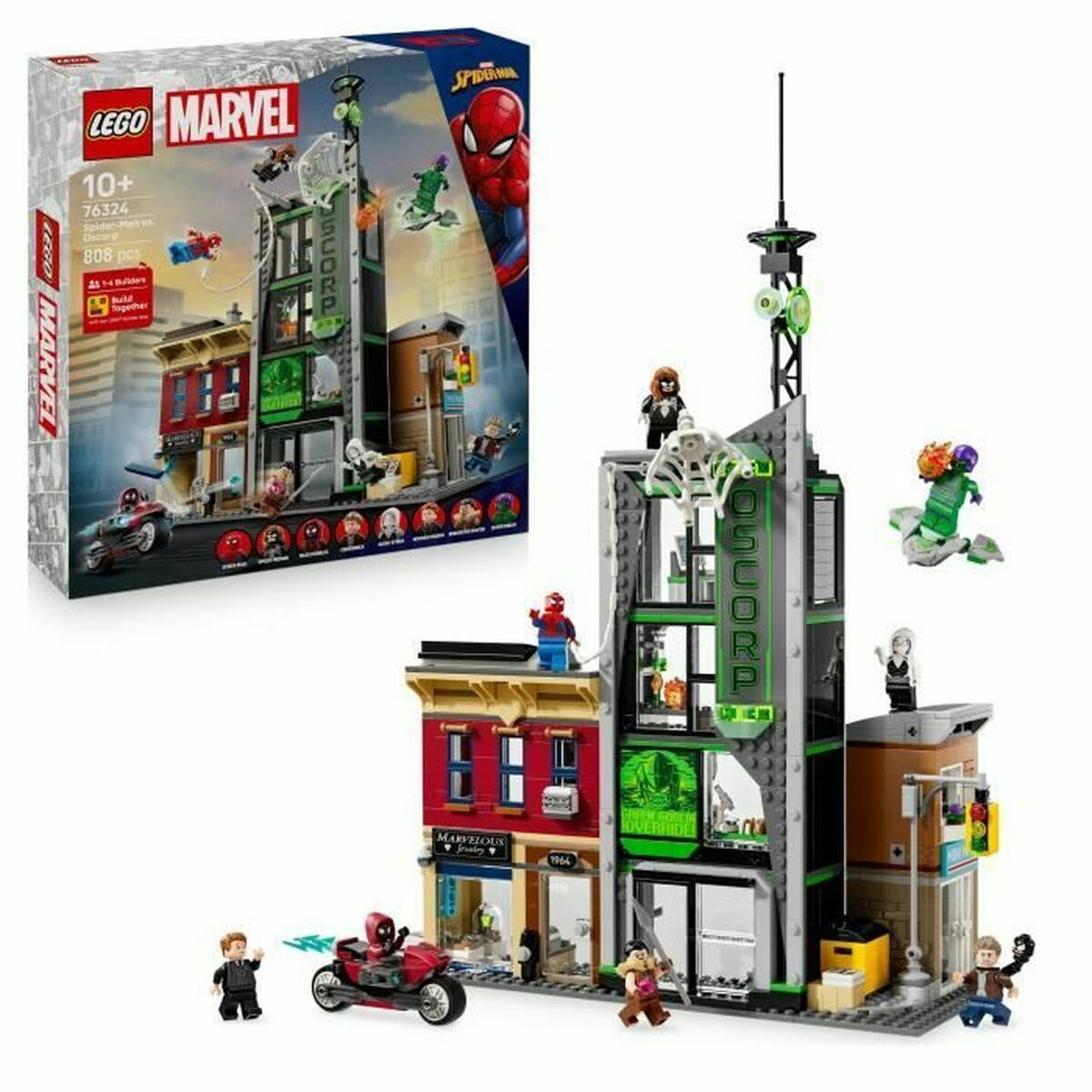 Byggsats Lego 76324 Spider-Man VS Oscorp 808 Delar
