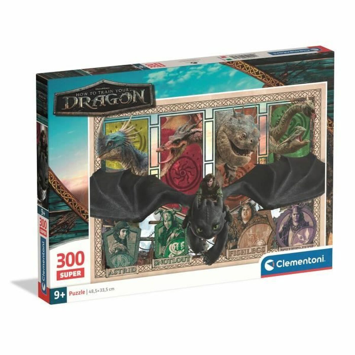 Pussel Clementoni Super - How to Train your Dragon 48,5 x 33,5 cm 300 Delar