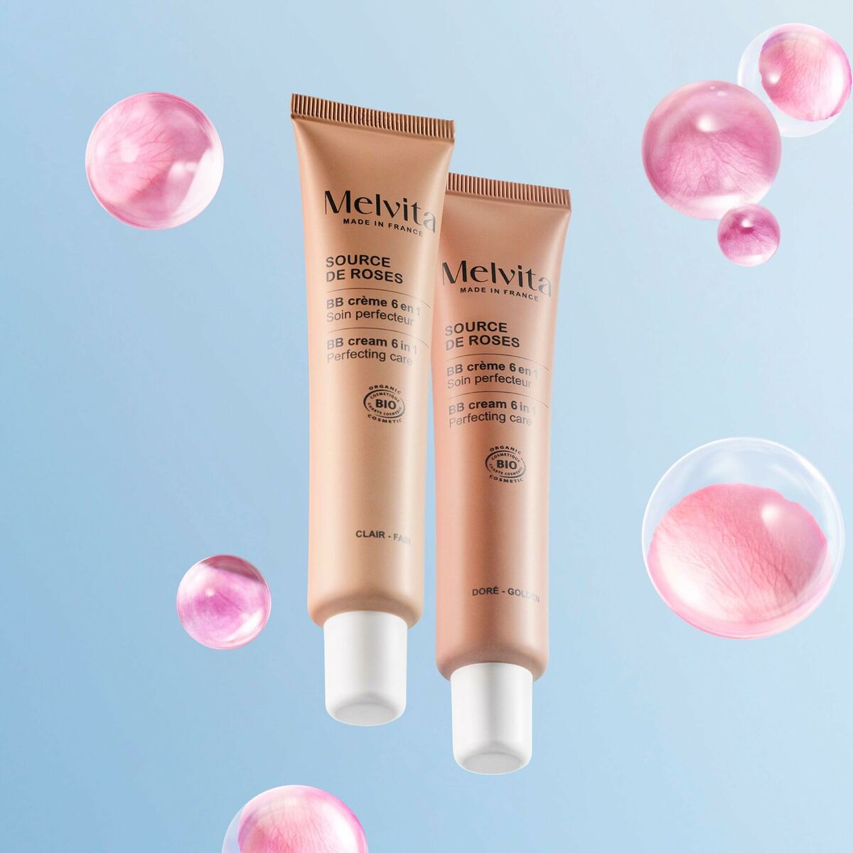 Hydrerande kräm med färg Melvita SOURCE DE ROSES Gyllene 40 ml - 3