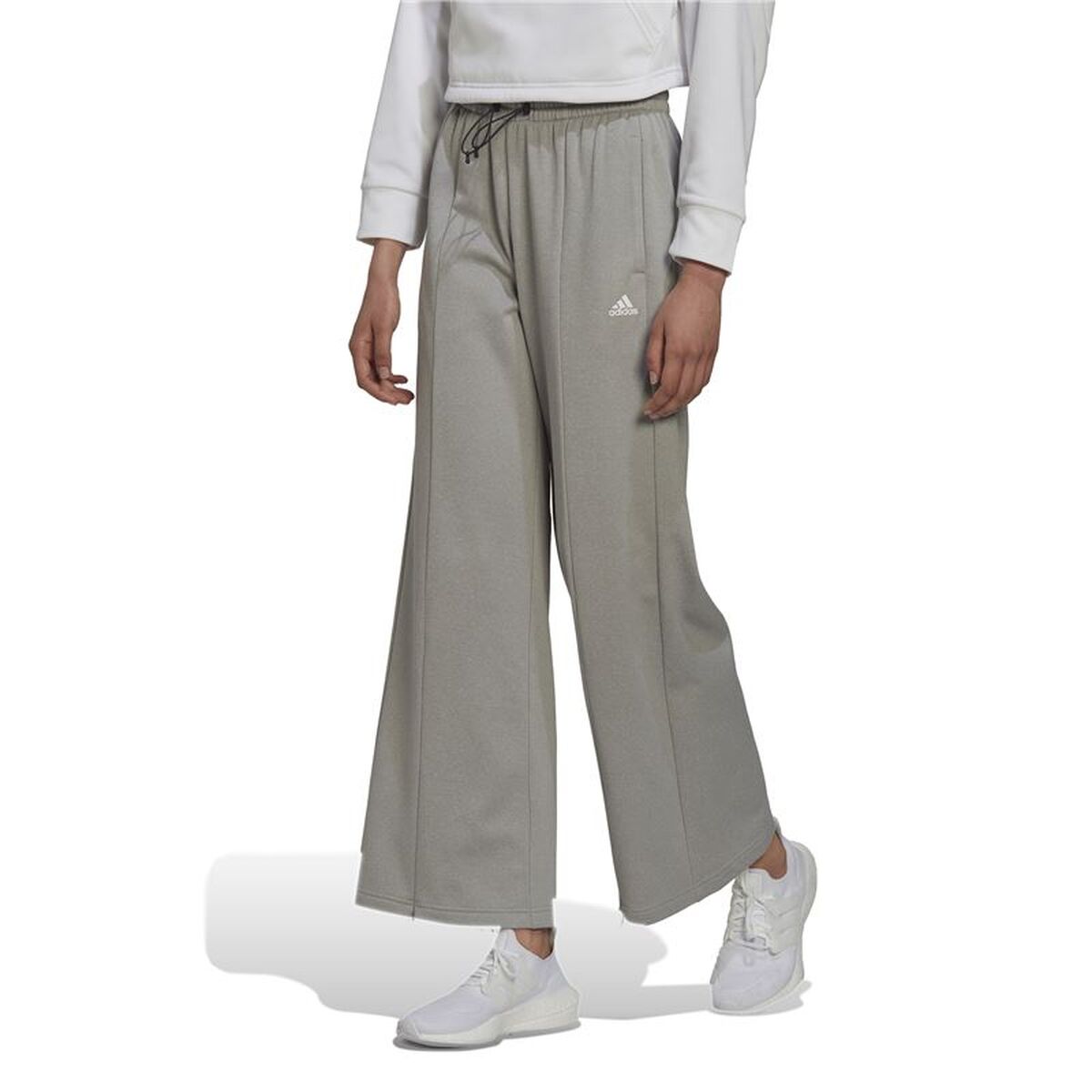 Långa träningsbyxor Adidas Aeroready Beige Kvinna - 2