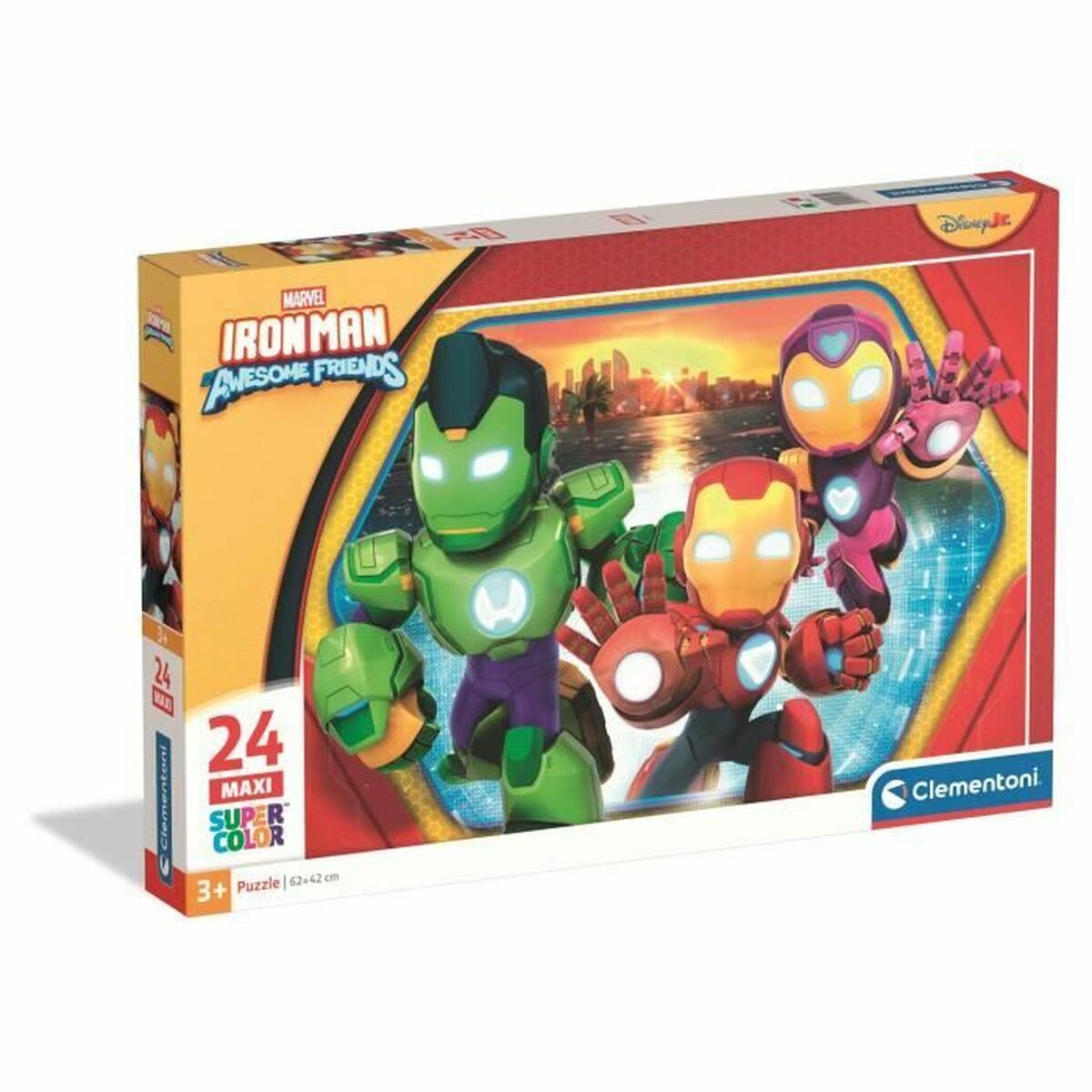 Pussel Clementoni Maxi - Iron Man and his awesome friends 62 x 42 cm 24 Delar