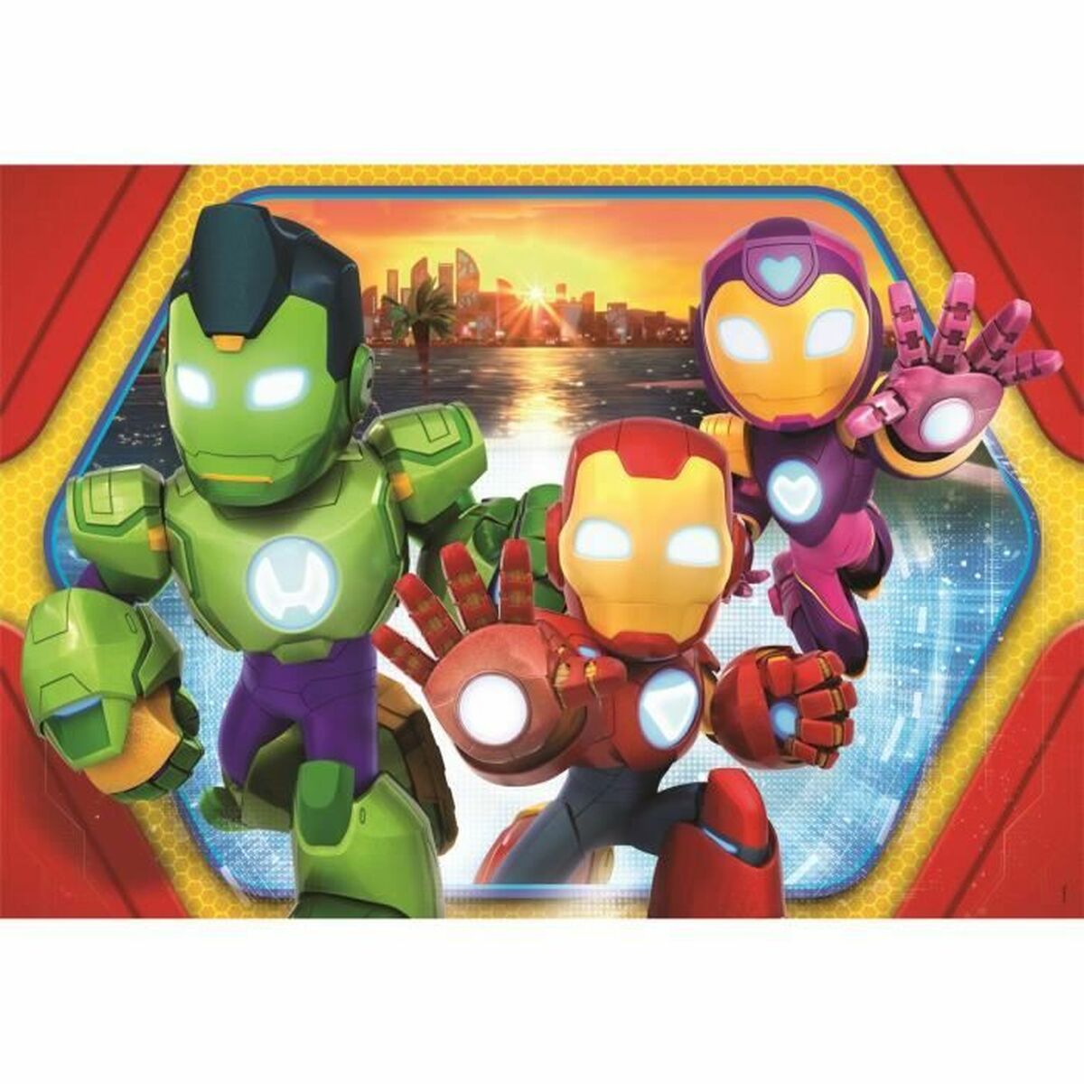 Pussel Clementoni Maxi - Iron Man and his awesome friends 62 x 42 cm 24 Delar - 2