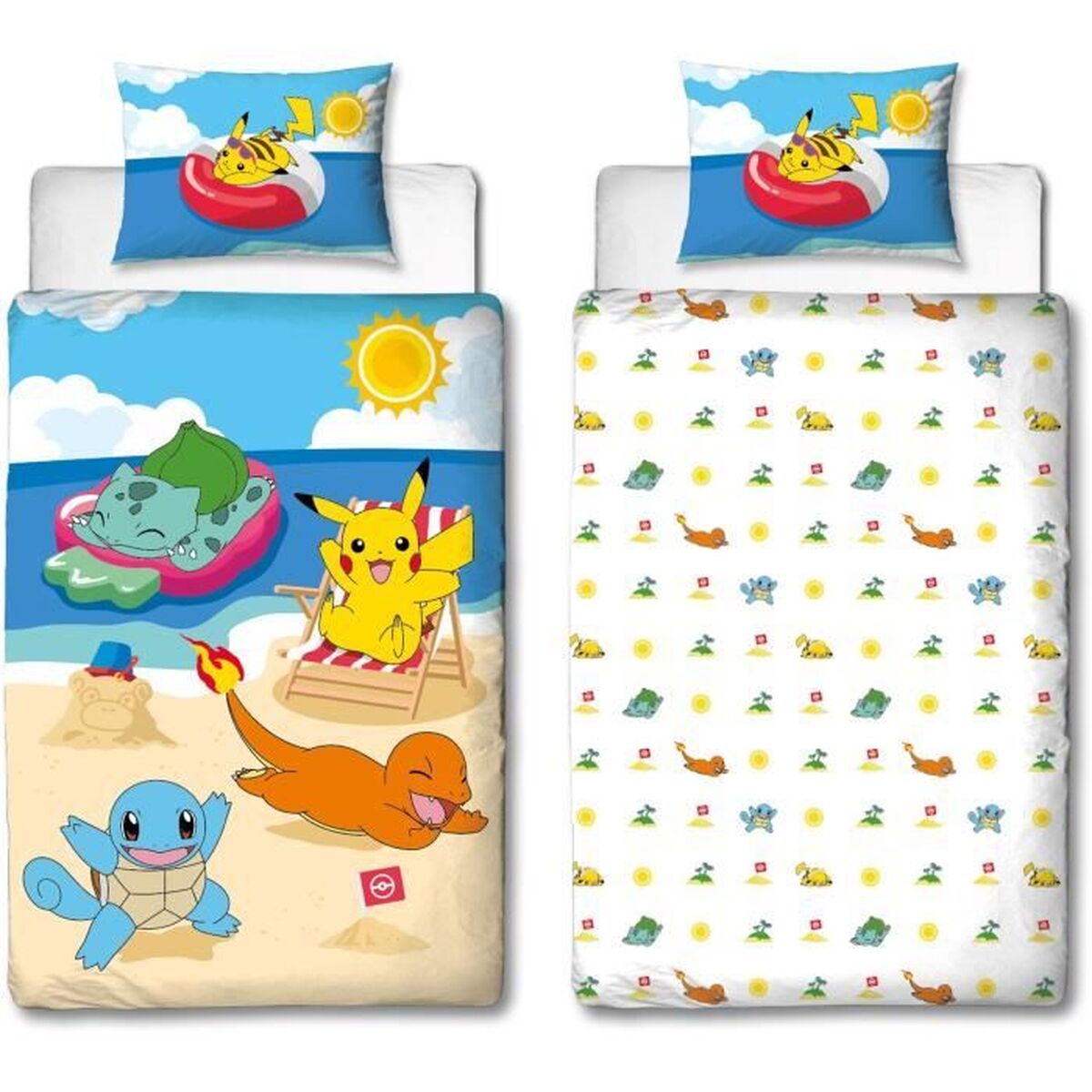 Täckslagsset Pokémon Multicolour Säng 140 2 Delar