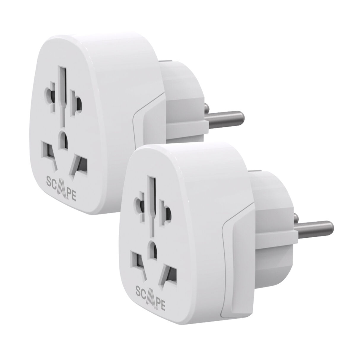 Plugg adapter Scape Travel 830DE (2PCS) Plast