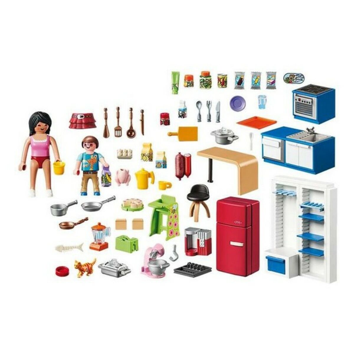 Playset Dollhouse Kitchen Playmobil 70206 (129 pcs) - 2