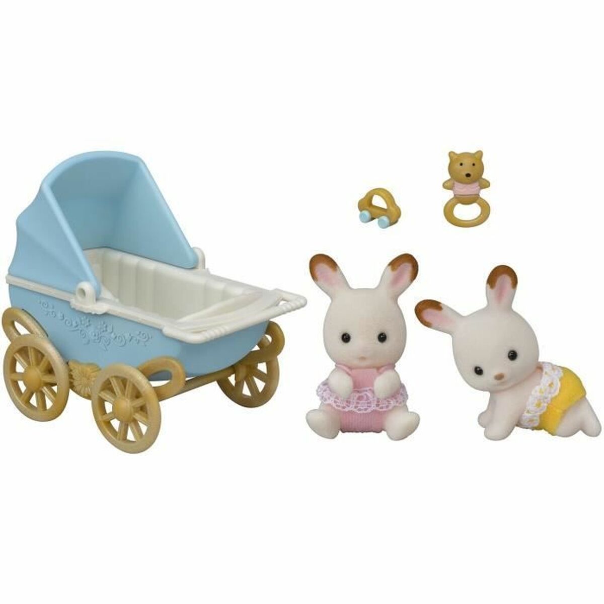 Playset Sylvanian Families Chocolate Bunny Twins and Double Stroller - 2