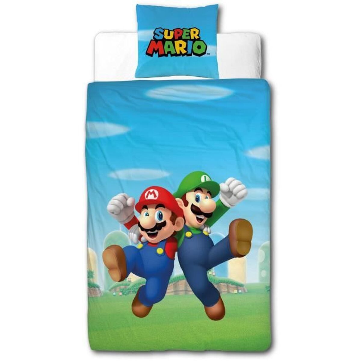 Täckslagsset Mario Bros Multicolour Säng 140 2 Delar