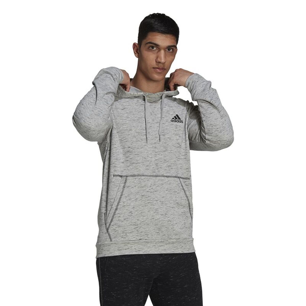 Tröja med huva Herr Adidas Essentials Ljusgrå - 2