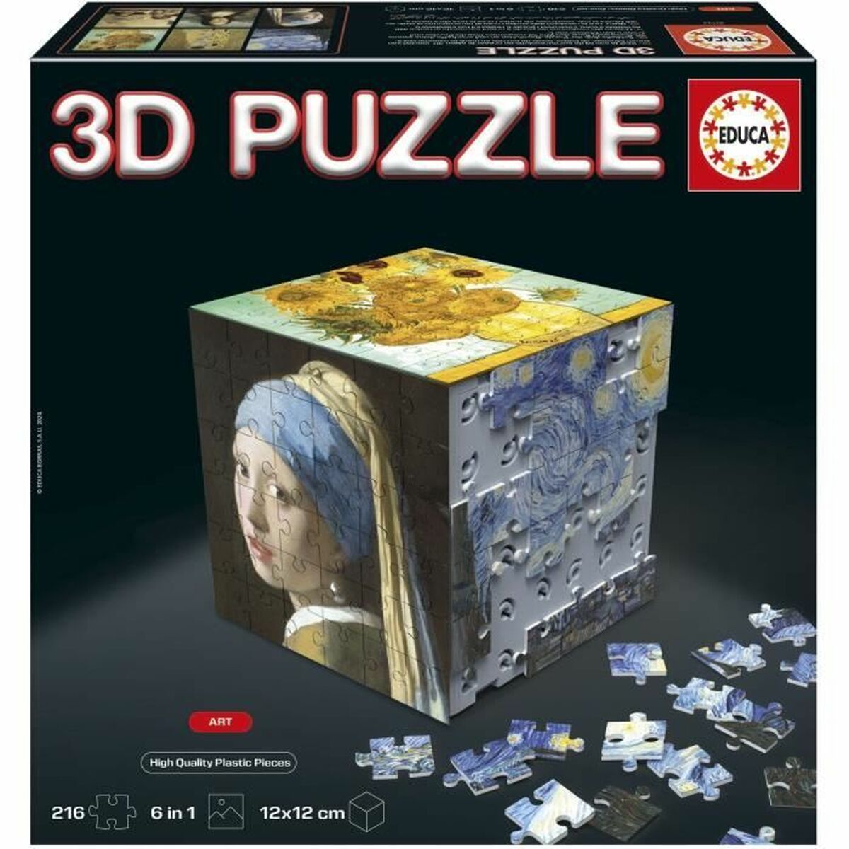 Pussel Educa Arte en Cubo 36 Delar 216 Delar (6 antal)