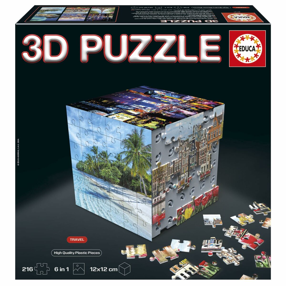 Pussel Educa 3D 216 Delar (6 antal) - 2
