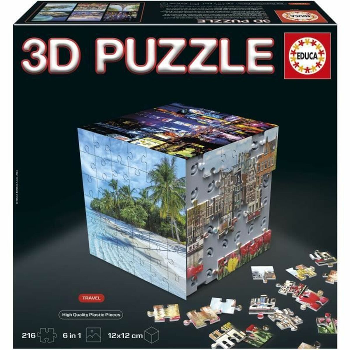 Pussel Educa 3D 216 Delar (6 antal)
