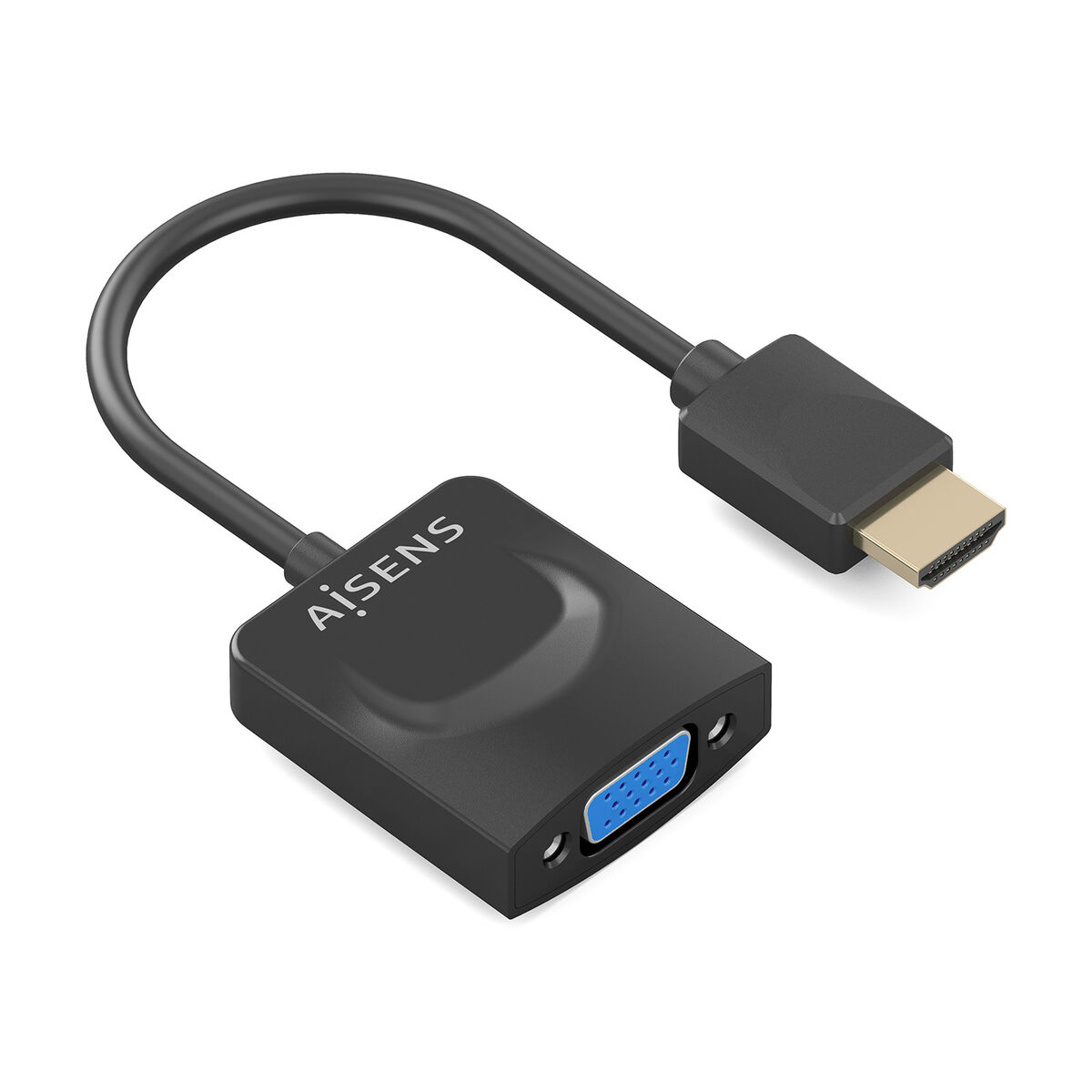 HDMI till SVGA med Audio Adapter Aisens A122-0947 Svart 15 cm
