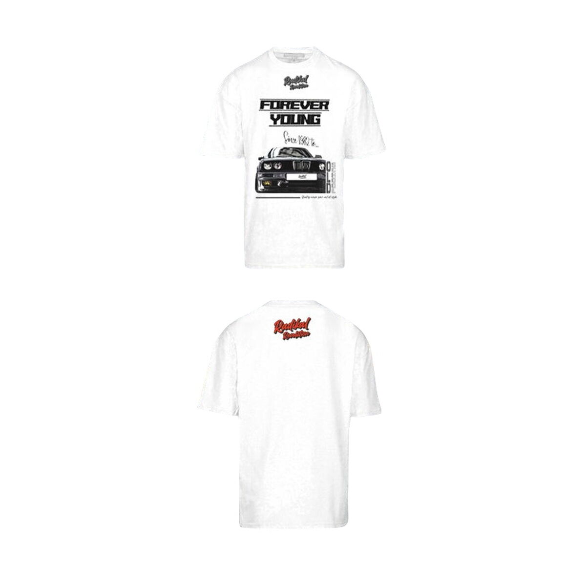 T-shirt med kortärm Herr RADIKAL FOREVER YOUNG Vit XXL