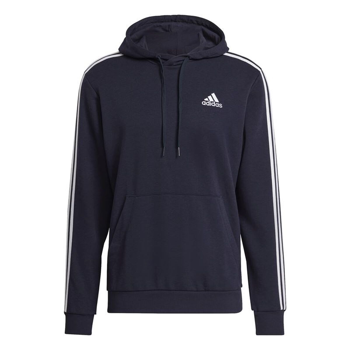 Tröja med huva Herr Adidas Essentials 3 Bandas Mörkblå