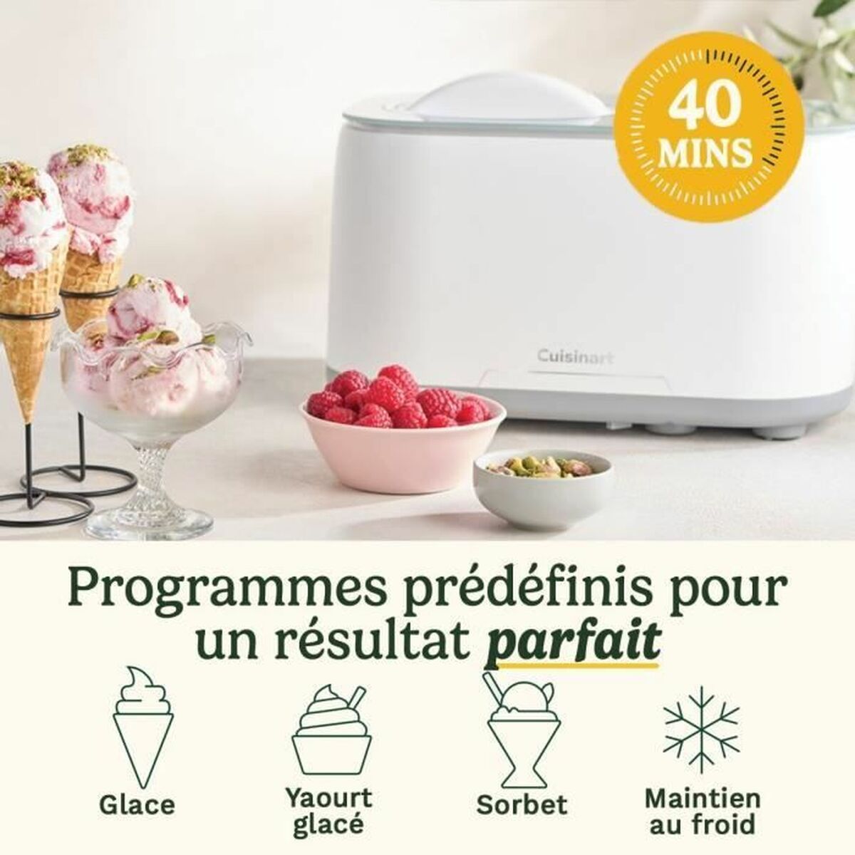 Glassmaskin Cuisinart ICE90E Vit 100 W 1 L - 3