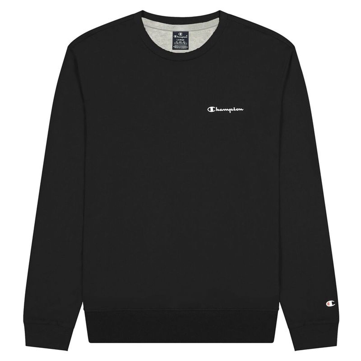 Tröja utan huva Herr Champion Spliced Script Logo Svart