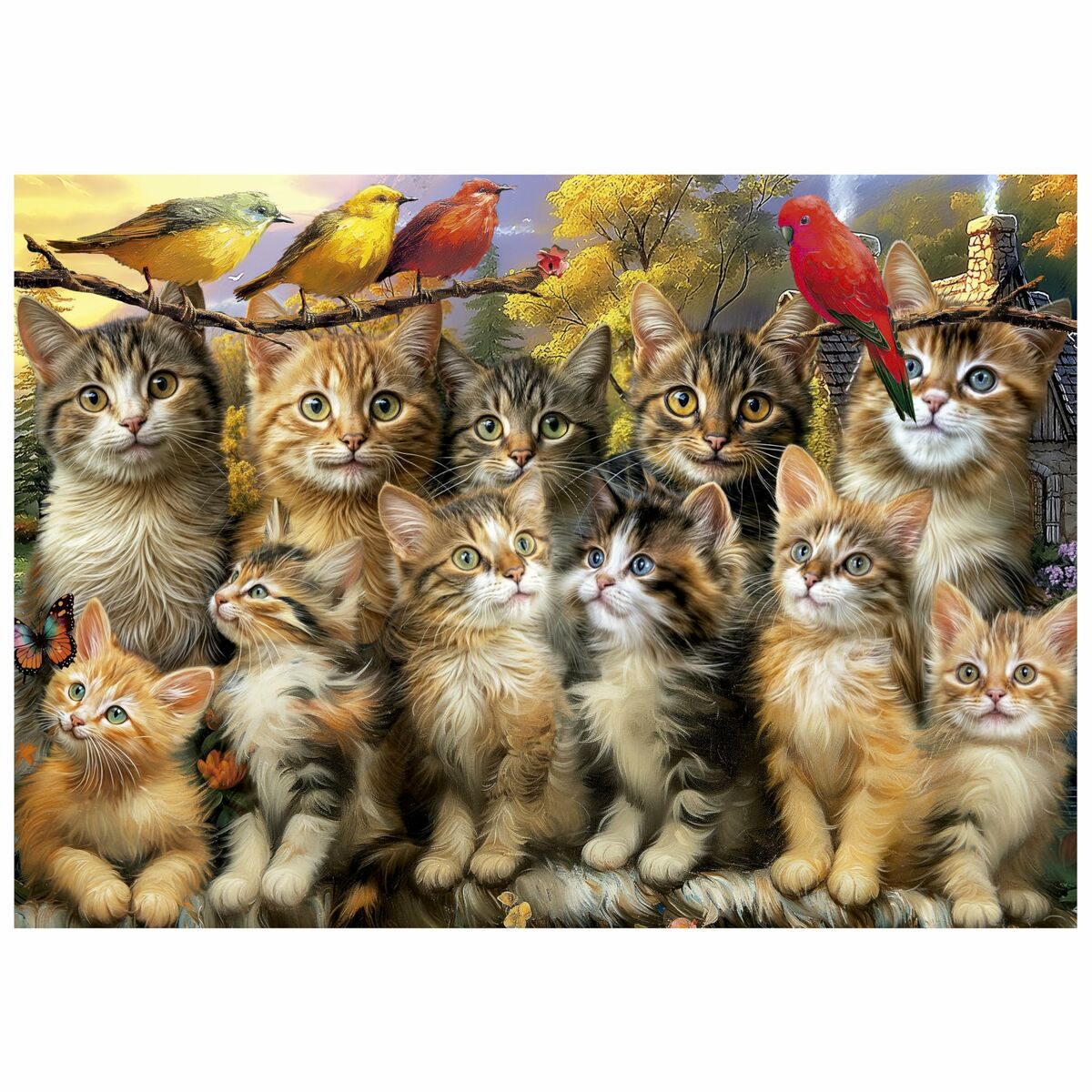 Pussel Educa Gatitos y Pájaros 500 Delar - 3