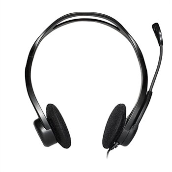 Hörlurar med Mikrofon Logitech 981-000100 Svart