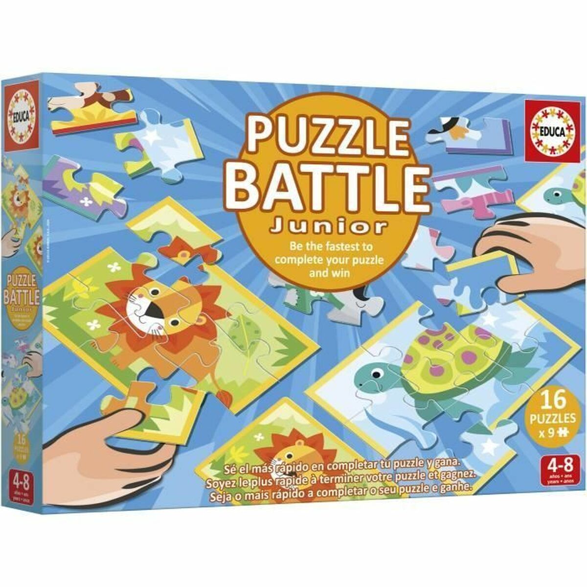Pussel Educa Battle Jr Animales 144 Delar