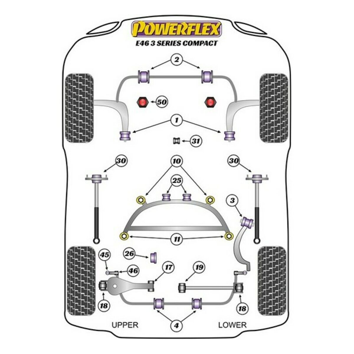 Silentblock Powerflex PFF5-4601 - 2