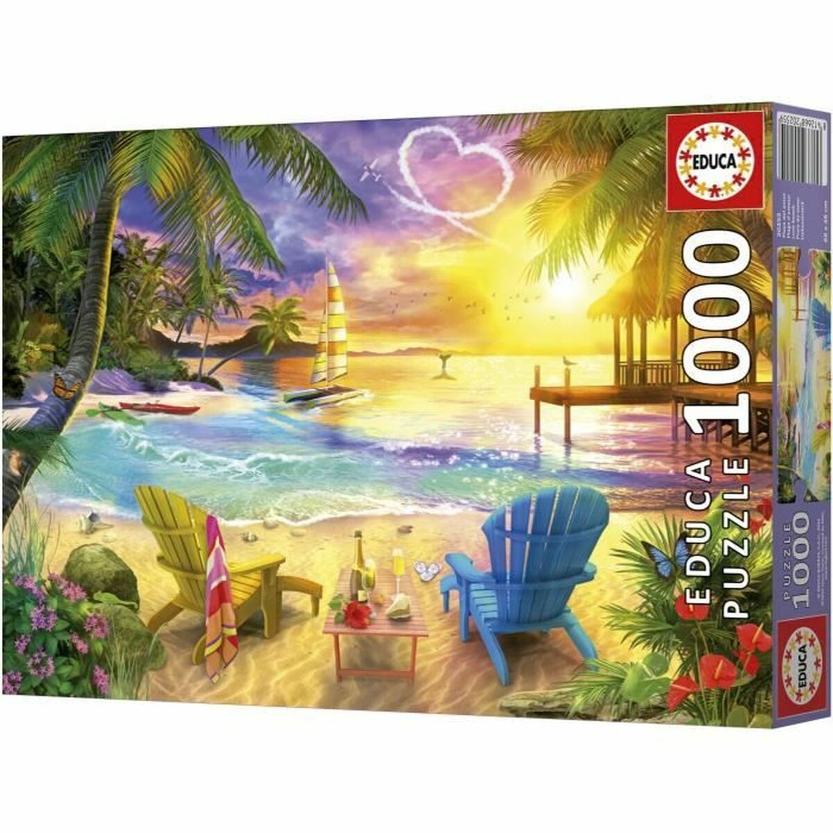 Pussel Educa Love Beach 1000 Delar - 3