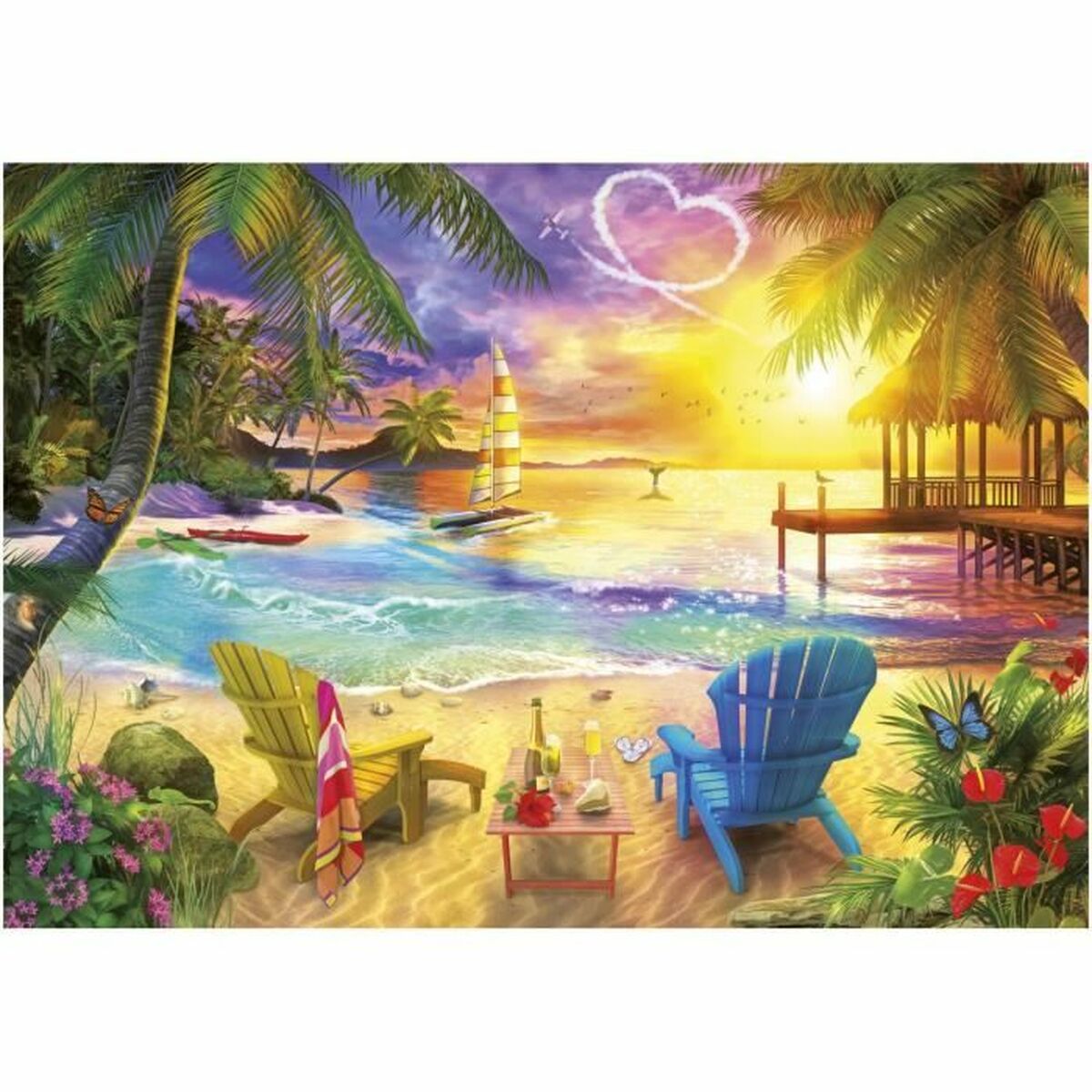Pussel Educa Love Beach 1000 Delar - 2