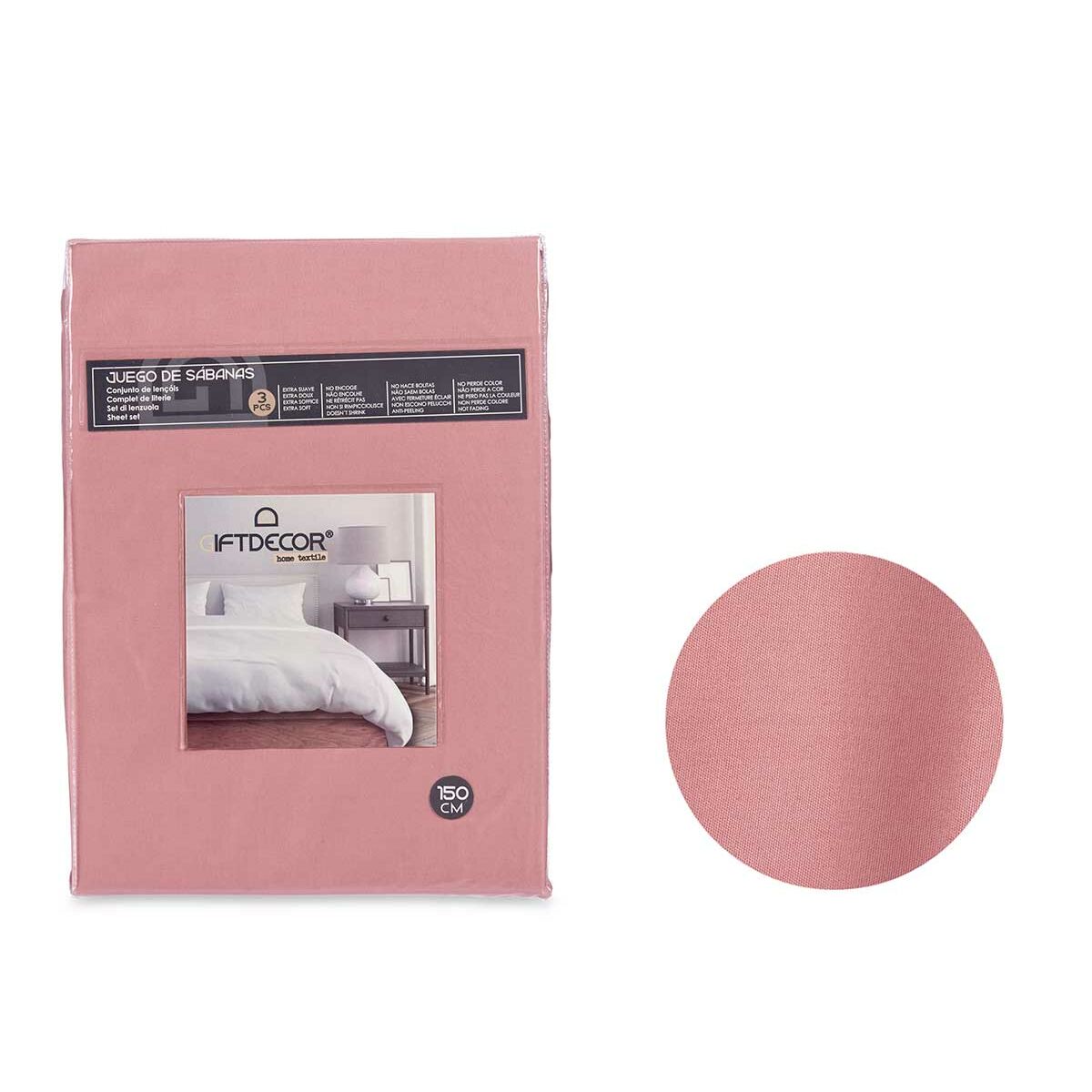 Bäddset Gift Decor Rosa Säng 150 3 Delar