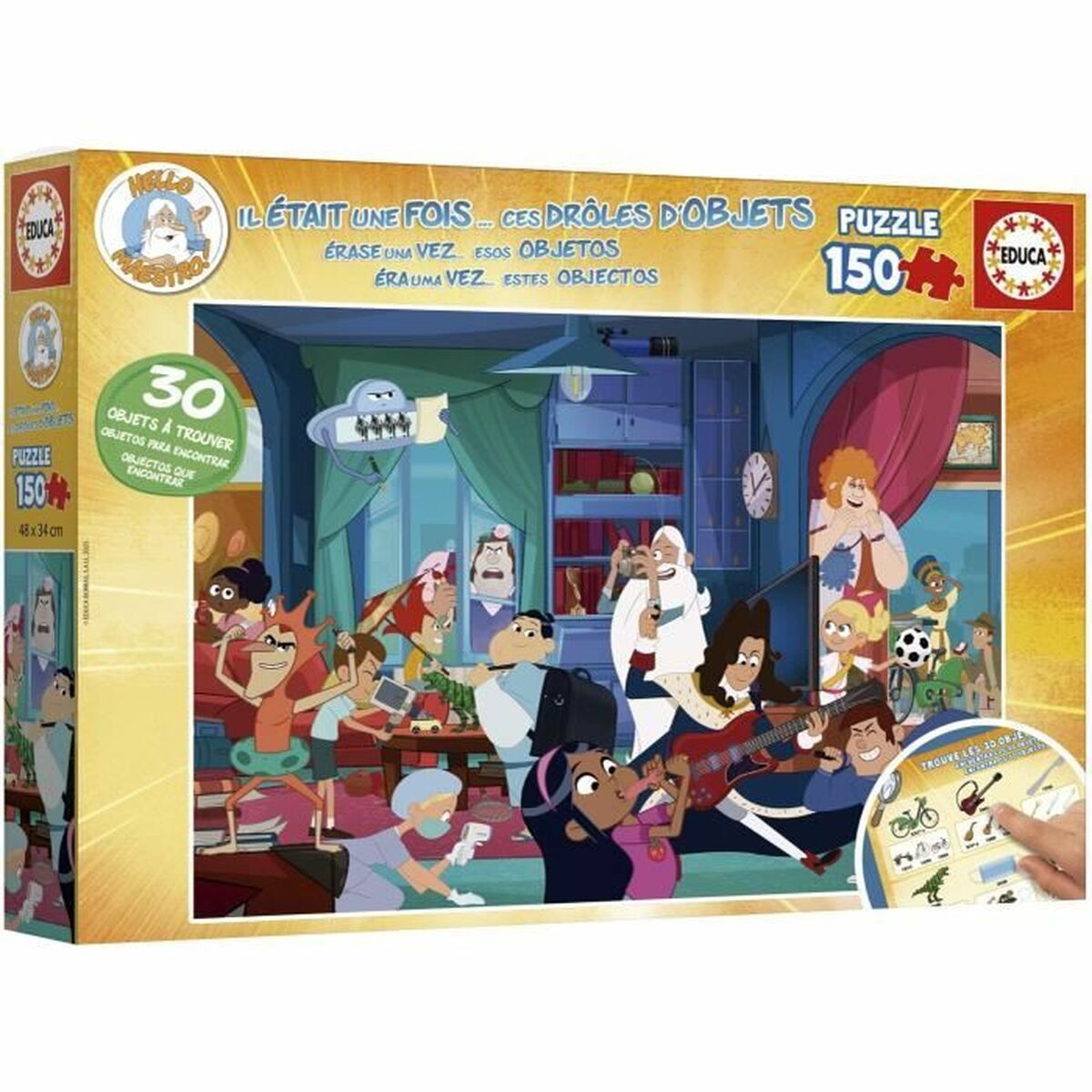 Pussel Educa Érase una vez... Estos divertidos objetos 150 Delar - 3