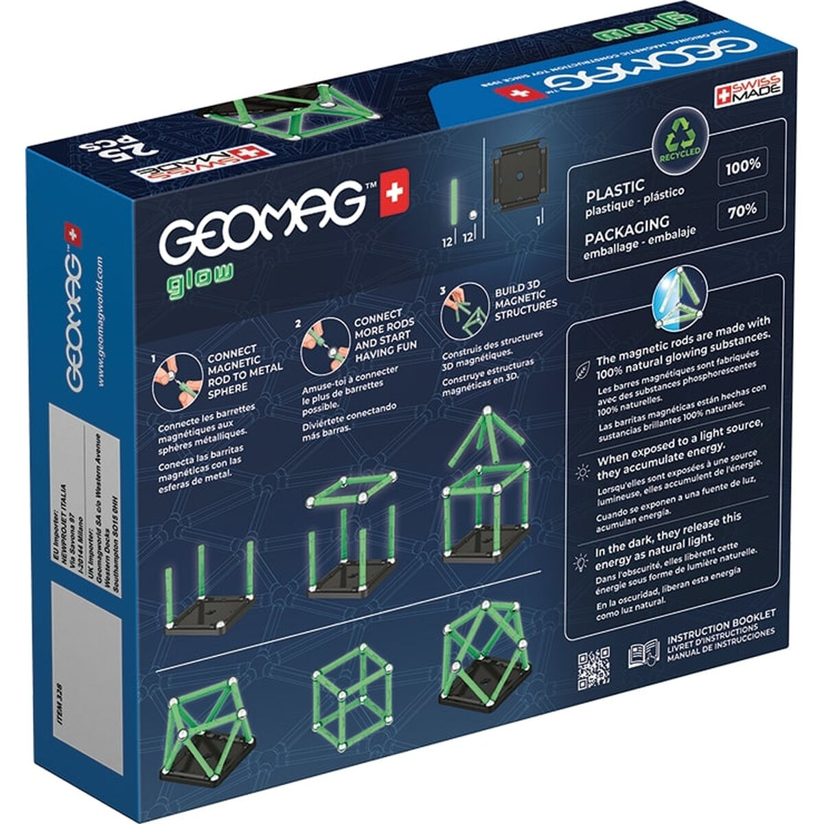 Playset Geomag Glow Recycled 25 Delar - 2