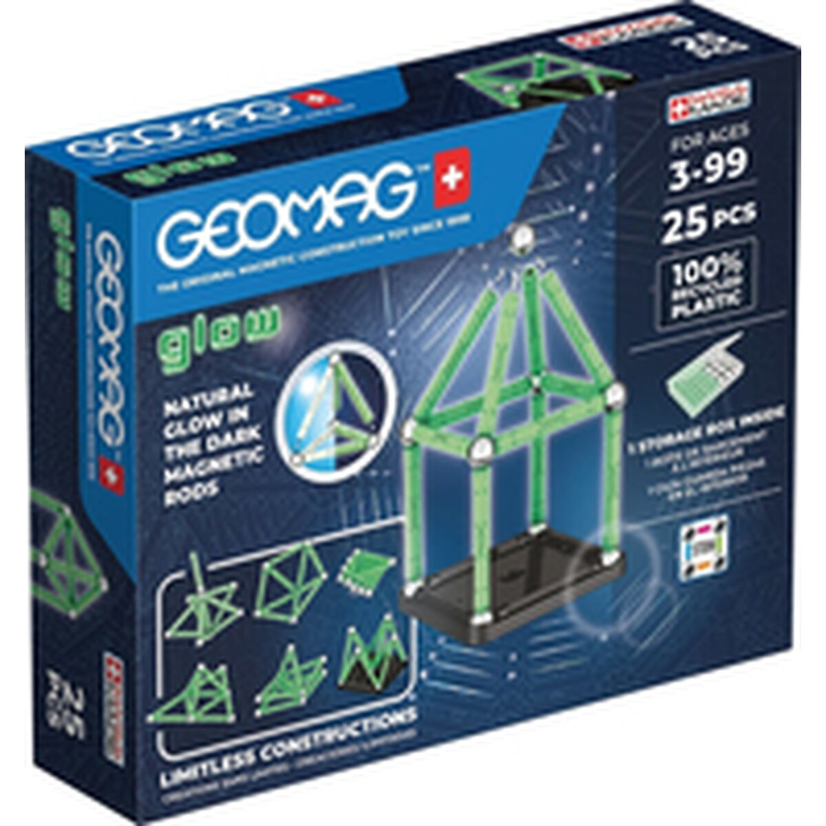 Playset Geomag Glow Recycled 25 Delar - 3