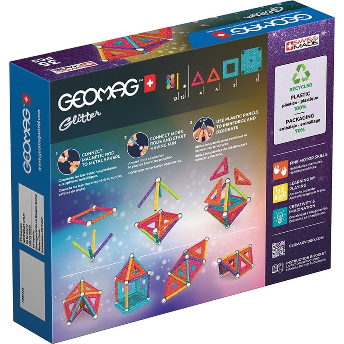 Playset Geomag Glitter (35 Delar) - 2